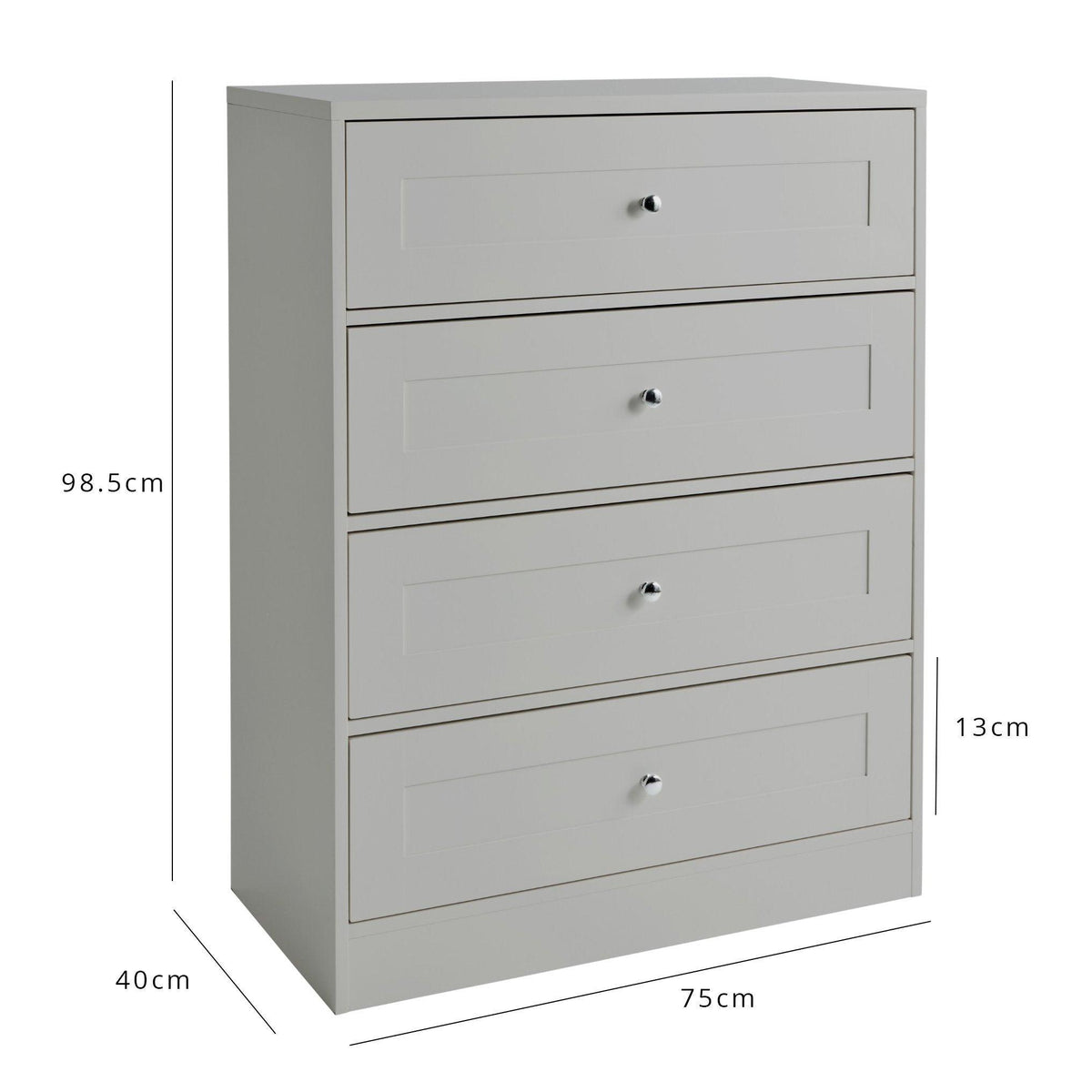 Stevie Bedroom Furniture Set - Grey