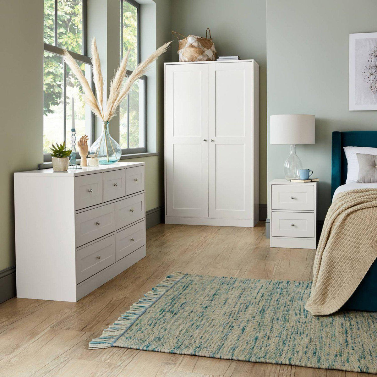 Stevie Bedside Table - White
