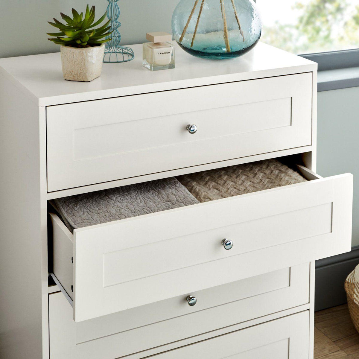 Stevie Chest of Drawers - 4 Drawer - White
