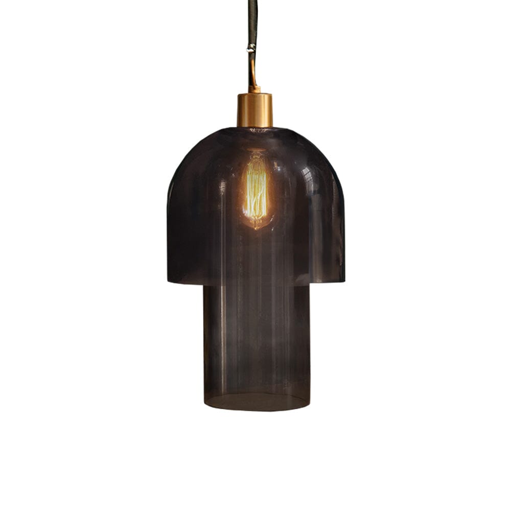 Sutton 42cm Pendant Light - Smoked Glass