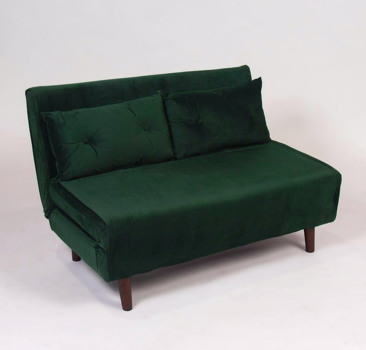 Una 2 Seater Double Sofa Bed - Green Velvet