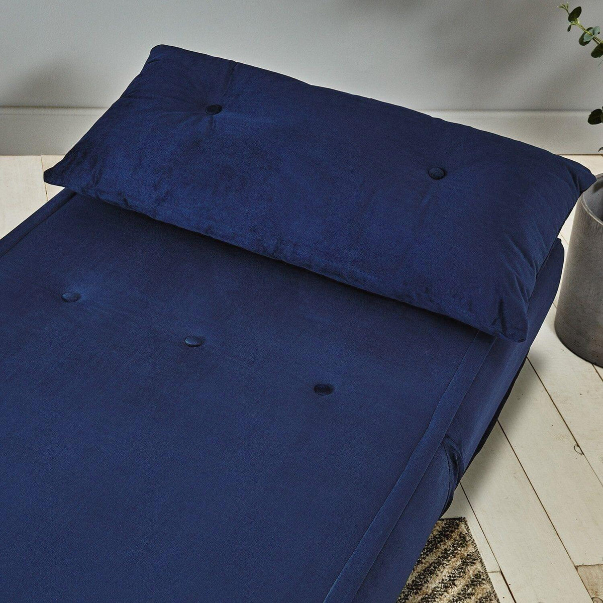 Una Single Sofa Bed - Blue Velvet