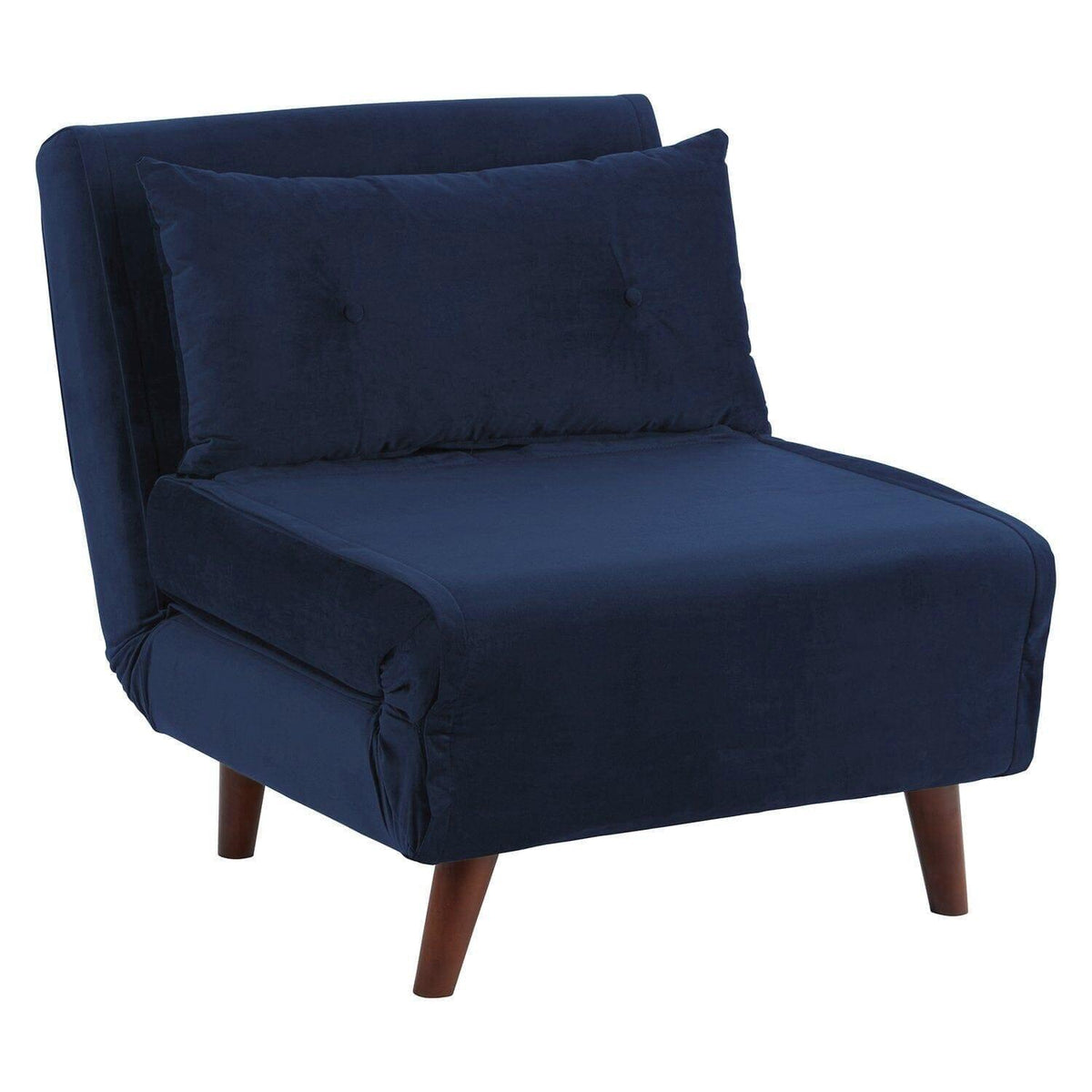 Una Single Sofa Bed - Blue Velvet