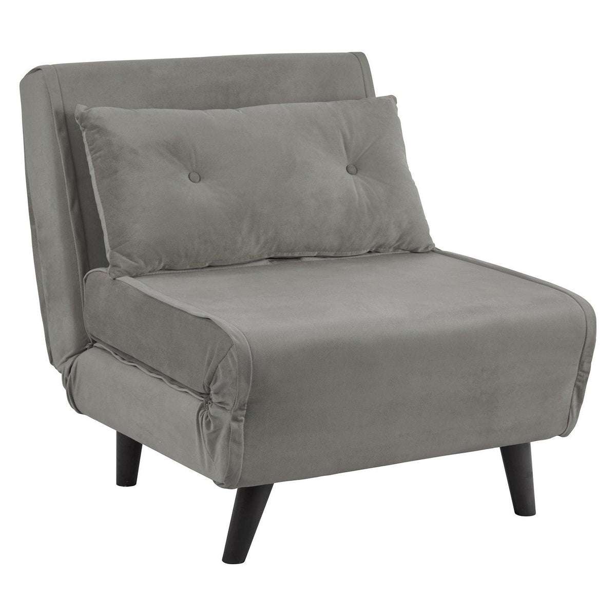Una Single Sofa Bed - Grey Velvet