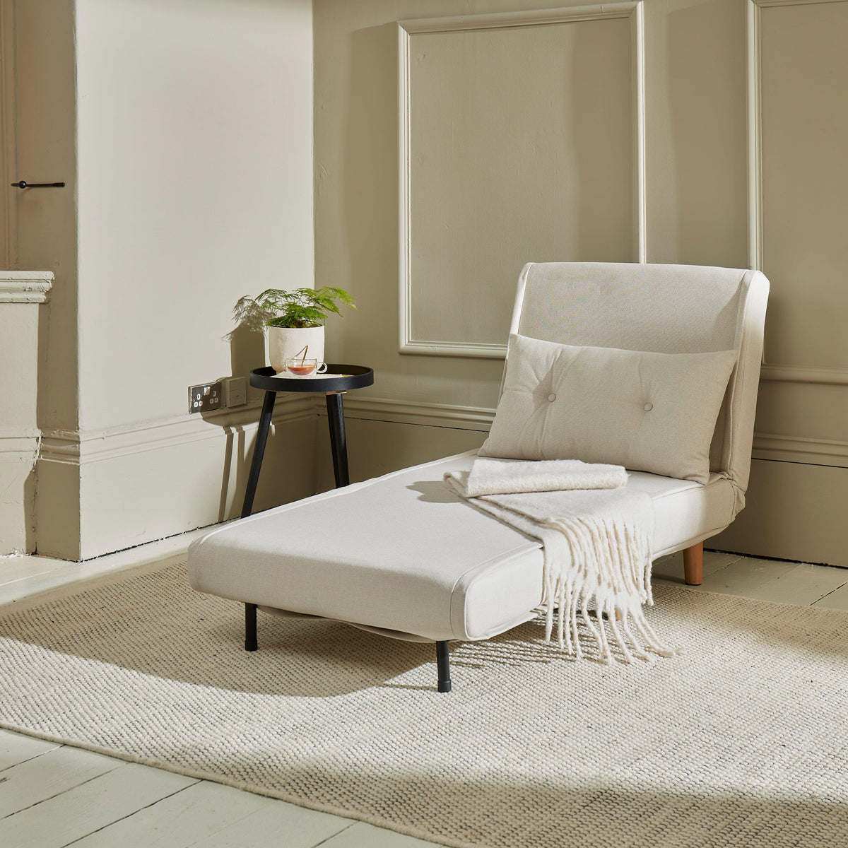 Una Single Sofa Bed - Oatmeal Linen