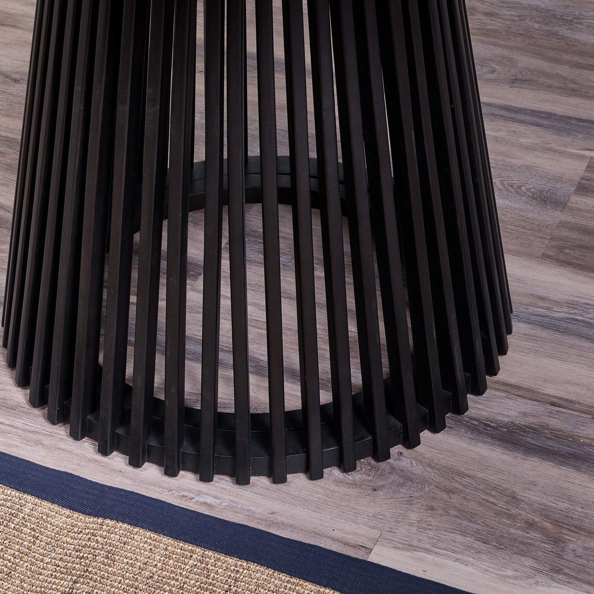 Willow Black Dining Table Set - 4 Seater - Ella Black Dining Chairs - Black Oak Legs