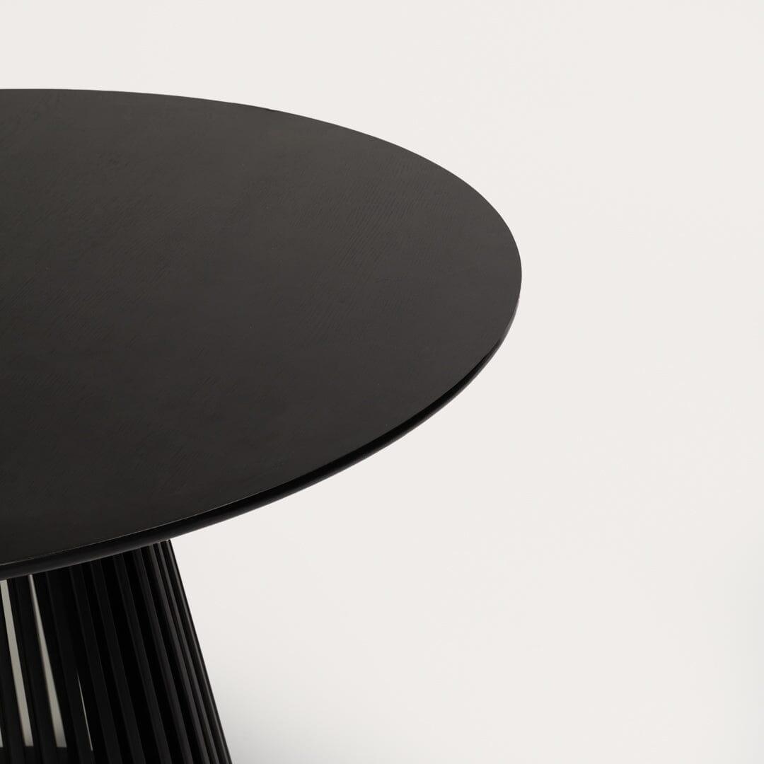 Willow Black Dining Table Set - 4 Seater - Ella Black Dining Chairs - Black Oak Legs