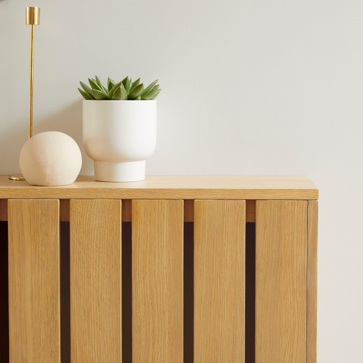 Willow Small Radiator Cover - Pale Oak
