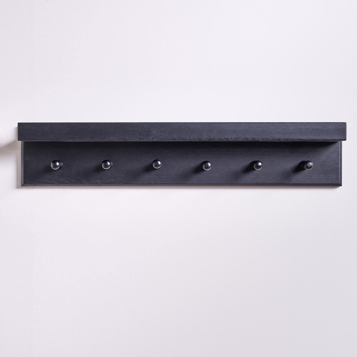 Willow Wooden Coat Rack with Shelf - Black