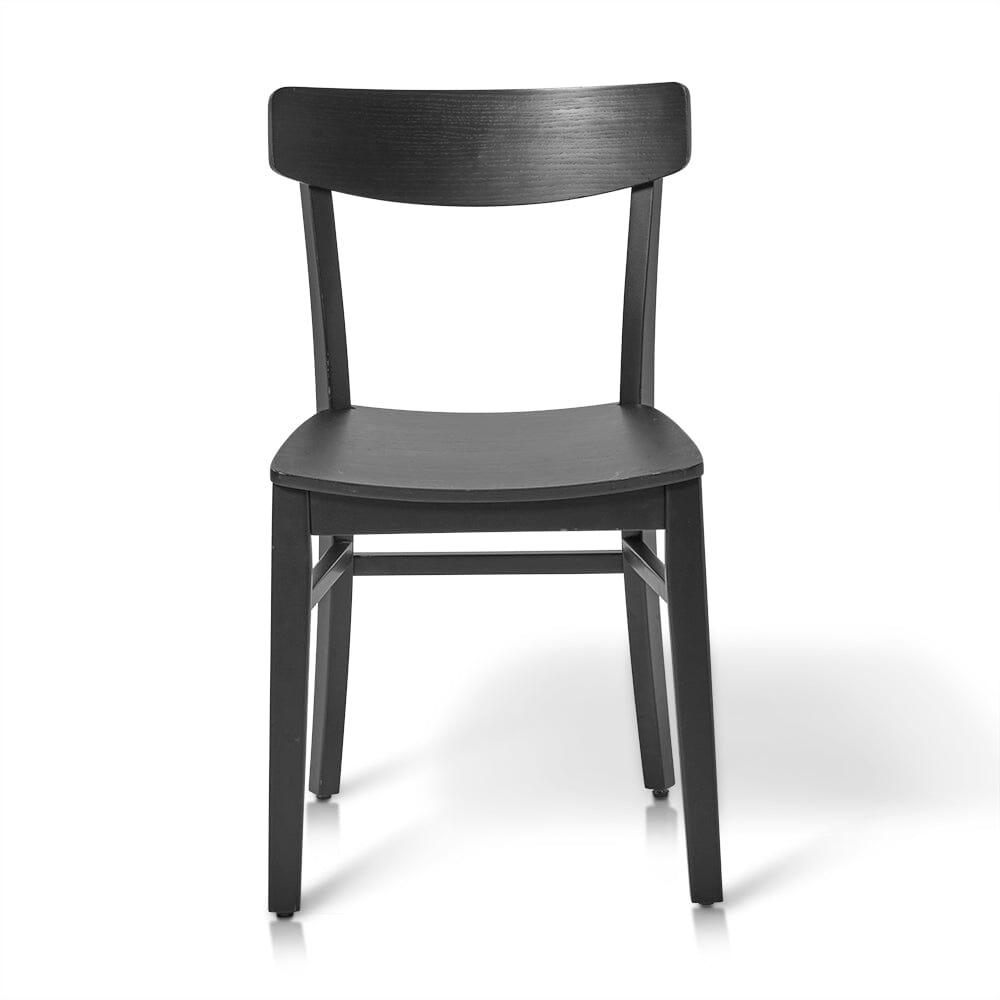 OUTLET - Willow Black Wooden Dining Chairs - Set of 2