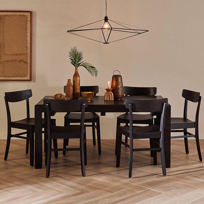 OUTLET - Willow Black Wooden Dining Chairs - Set of 2
