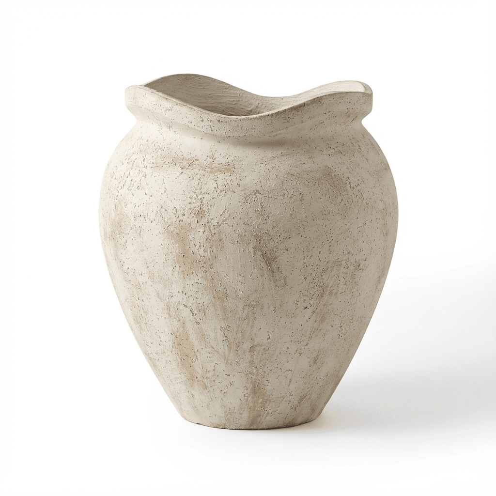 Tomar Fiber Cement 46cm Garden Planter - Rustic White