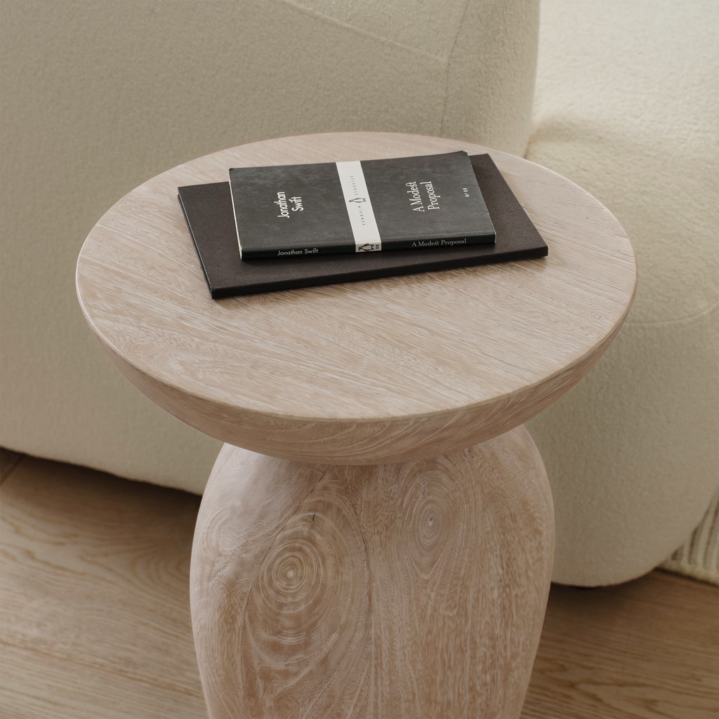 Alder 35cm Limewash Side Table