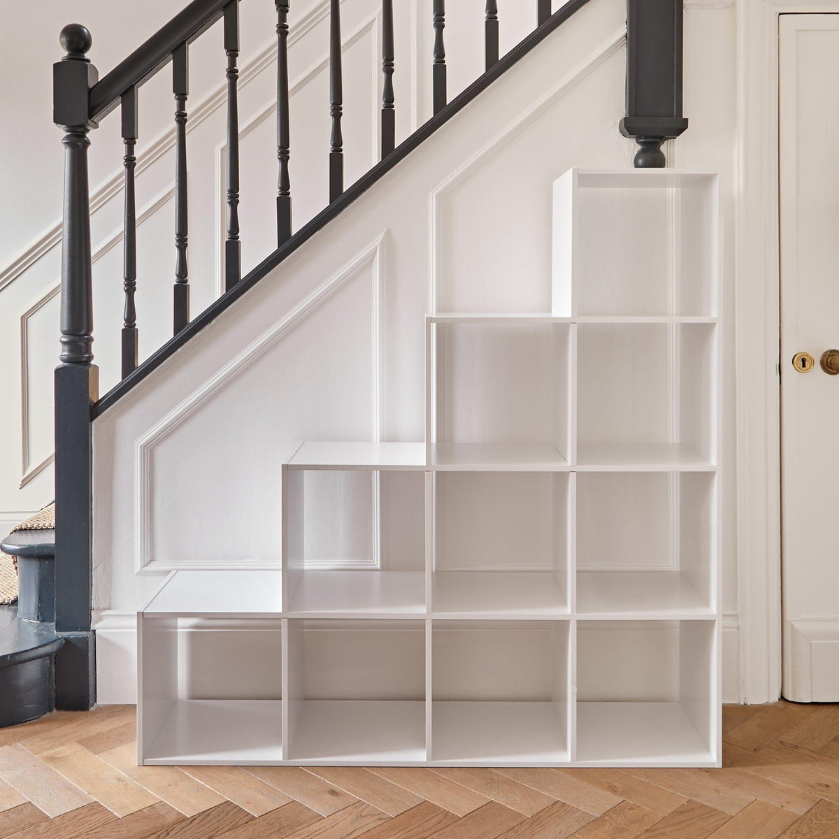 Cara 10 Cube Storage Unit - Chalk White Bookcase
