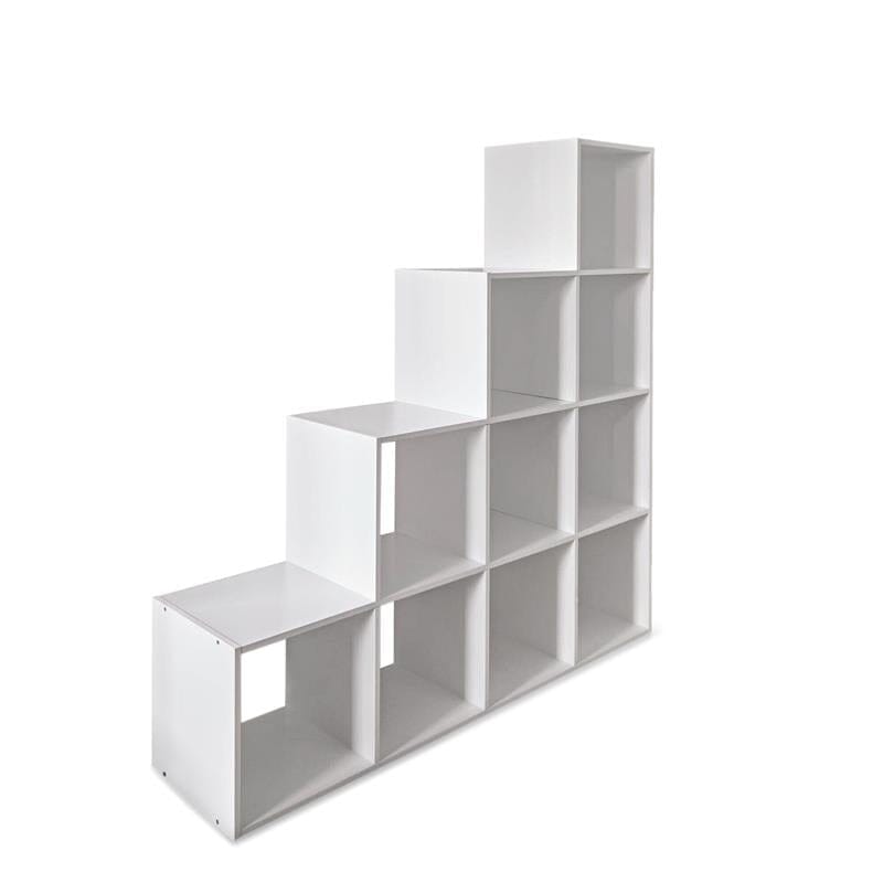 Cara 10 Cube Storage Unit - Chalk White Bookcase