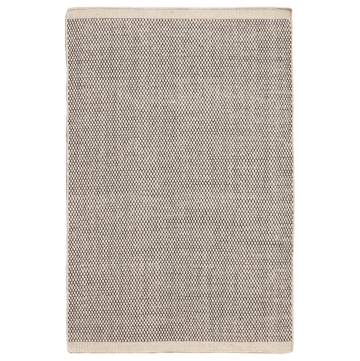 Atcham Black/Natural Pebble Wool with Cotton Rug - 160 x 230cm