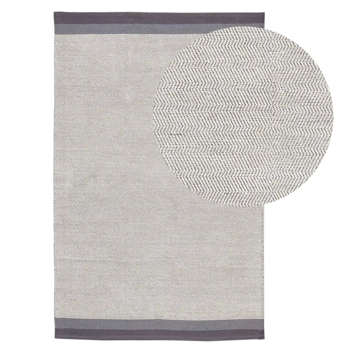 Elston Cotton Rug - Mist Grey - 120cm X 170cm