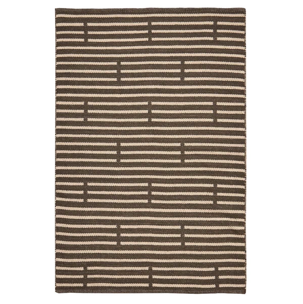 Rushall Wool and Cotton Rug - Gunmetal Grey - 160 x 230cm