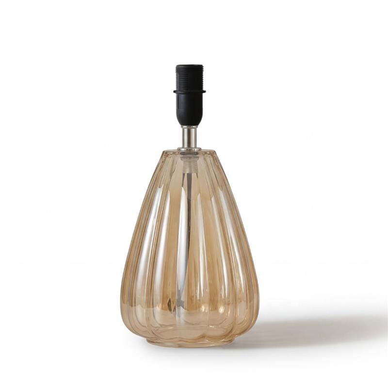 Outlet - Alma 23cm Glass Lamp Base - Champagne