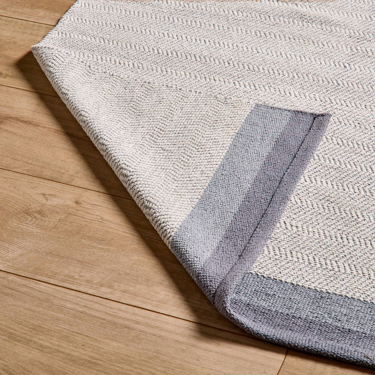 Outlet - Elston Cotton Rug - Mist Grey - 120cm X 170cm