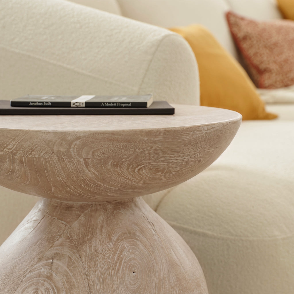 Alder 35cm Limewash Side Table