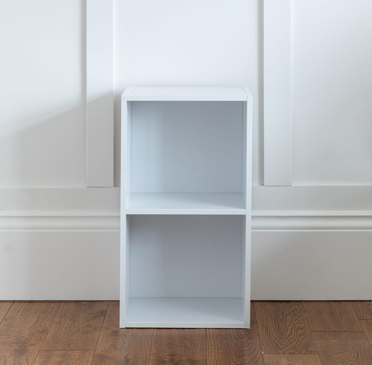 Cara 2 Tier Storage Unit / Chalk White Bookcase
