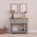 Bampton Stone Grey 2 Drawer Console Table
