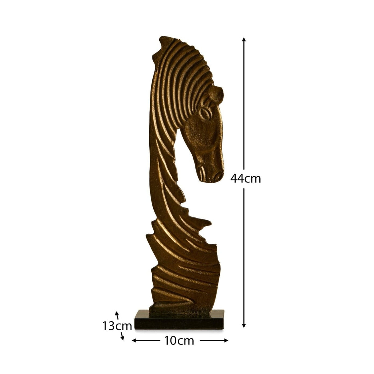 Newbury 44cm Metal Horse Ornament - Gold