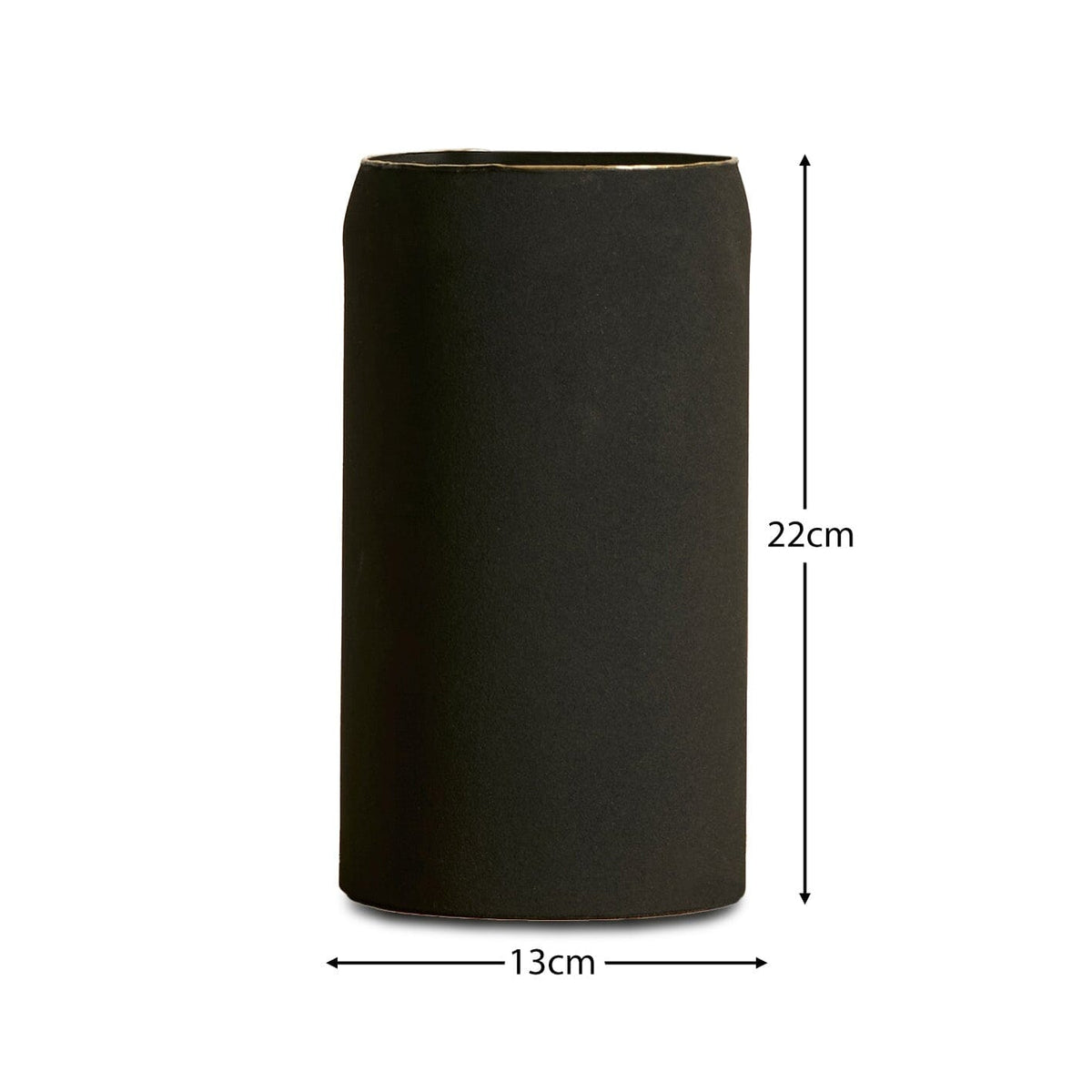 Chaldon 22cm Metal Vase - Black