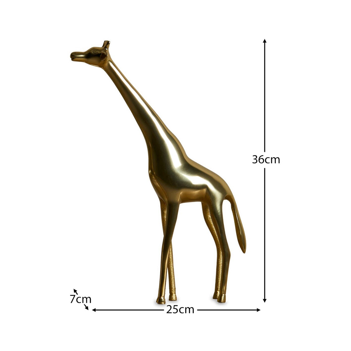 Nakuru Standing Metal Giraffe Ornament - Gold