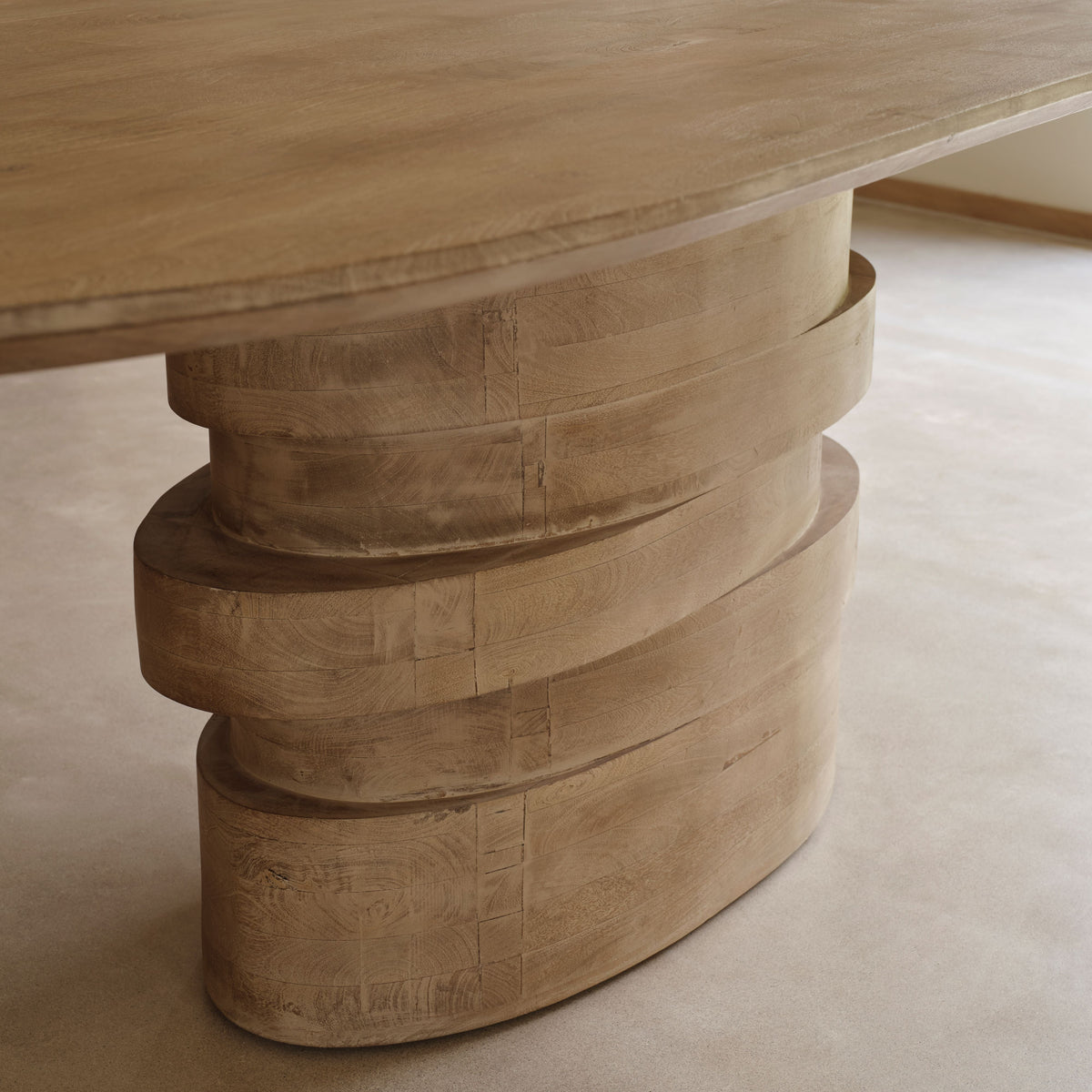 Adam 240cm Almond Brown Oval Dining Table Set - 8 Seater - Archer Natural Brown Dining Chairs - Almond Brown Legs