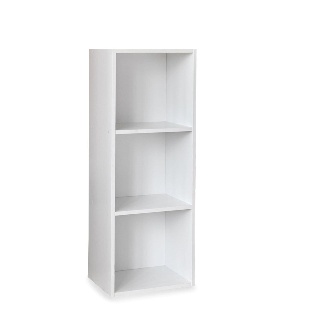 Cara 3 Tier Storage Unit - Chalk White Bookcase