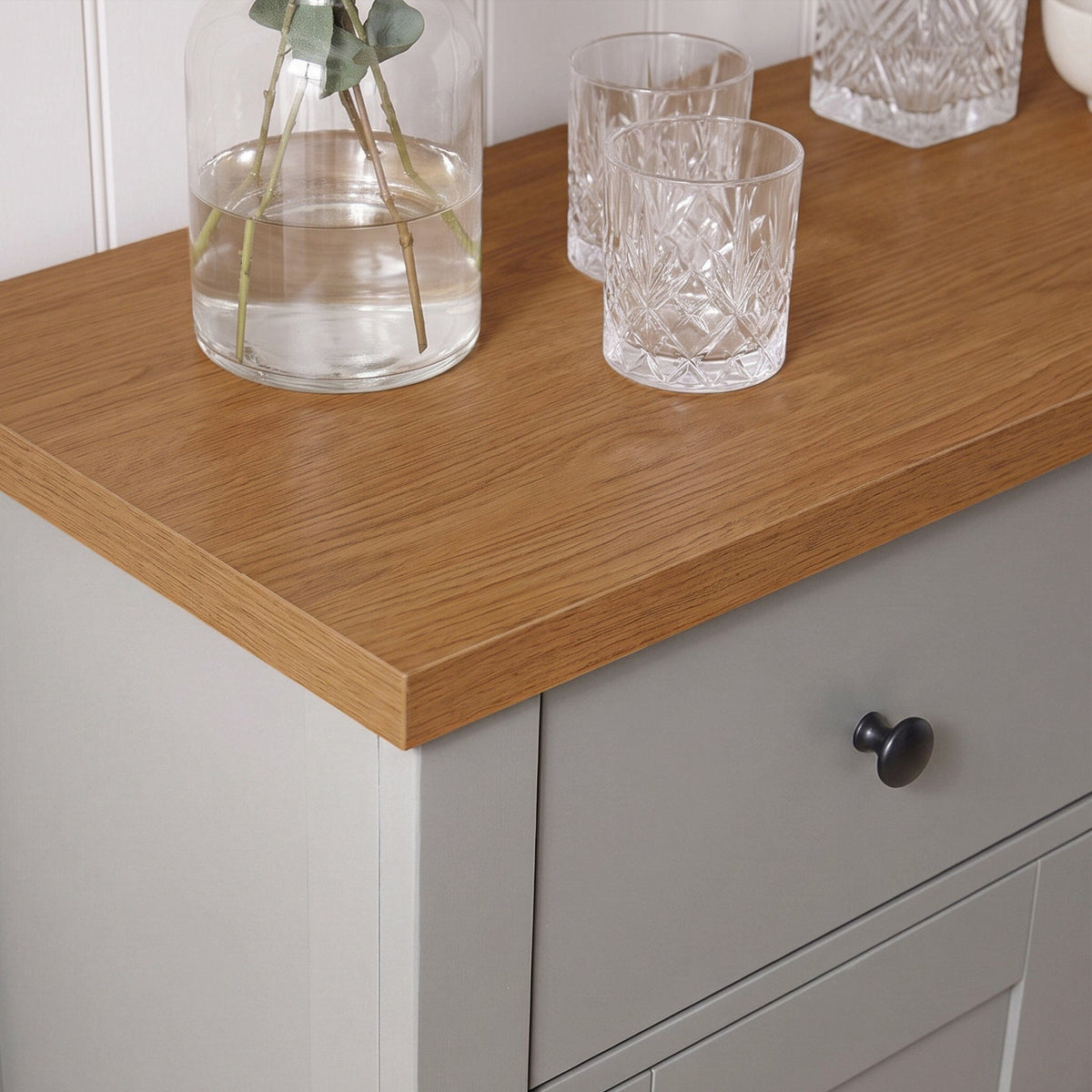 Bampton 2 Door Sideboard - Stone Grey