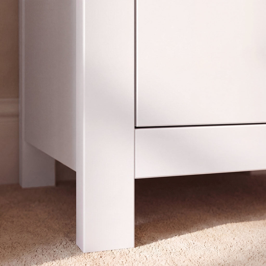 Bampton 3 Drawer Bedside Table - Alabaster White