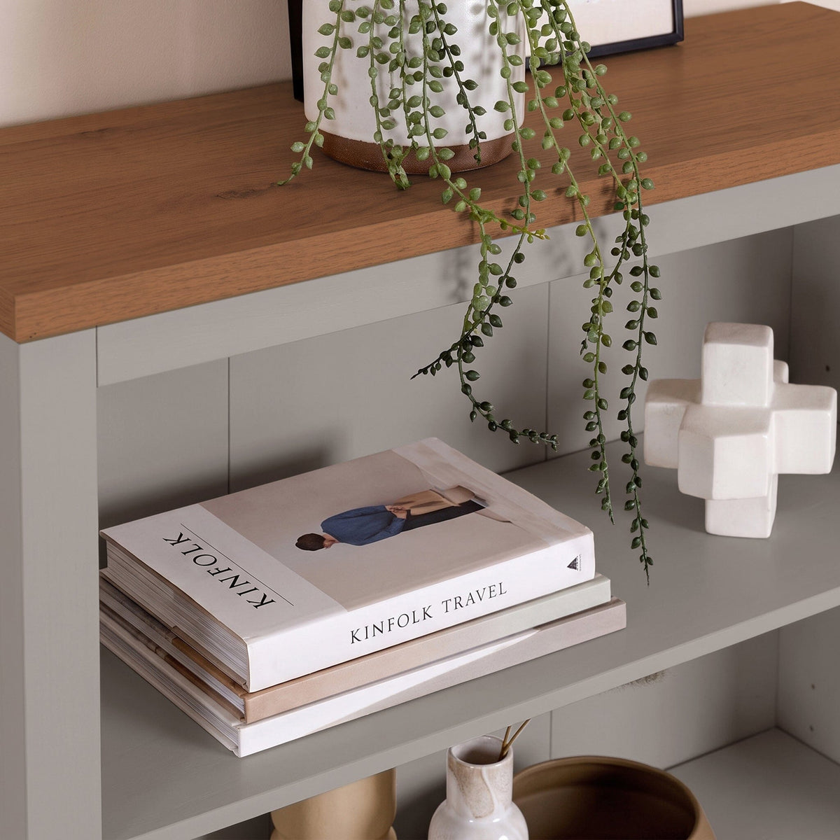Bampton Stone Grey Tall  Bookcase