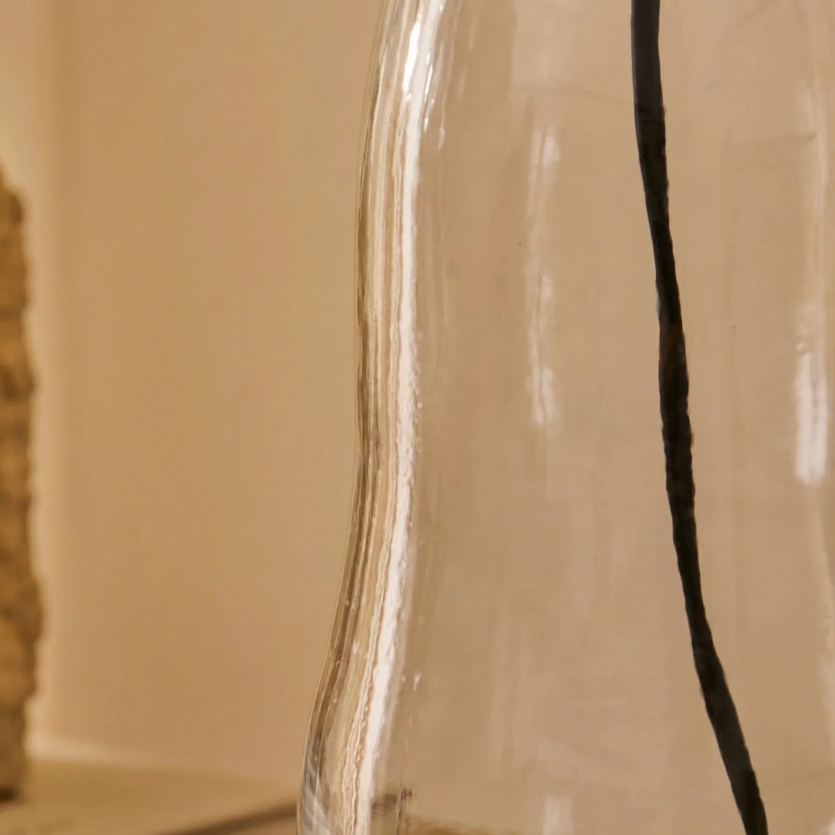 Breamore Clear Glass Wide Table Lamp Base - 30cm