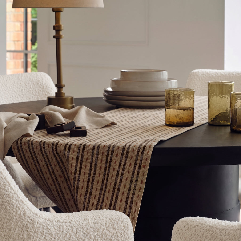 Adam Jet Black Mango Wood Round Dining Table Set - 4 Seater - Parker Snow White Boucle Chairs - Black Metal Legs