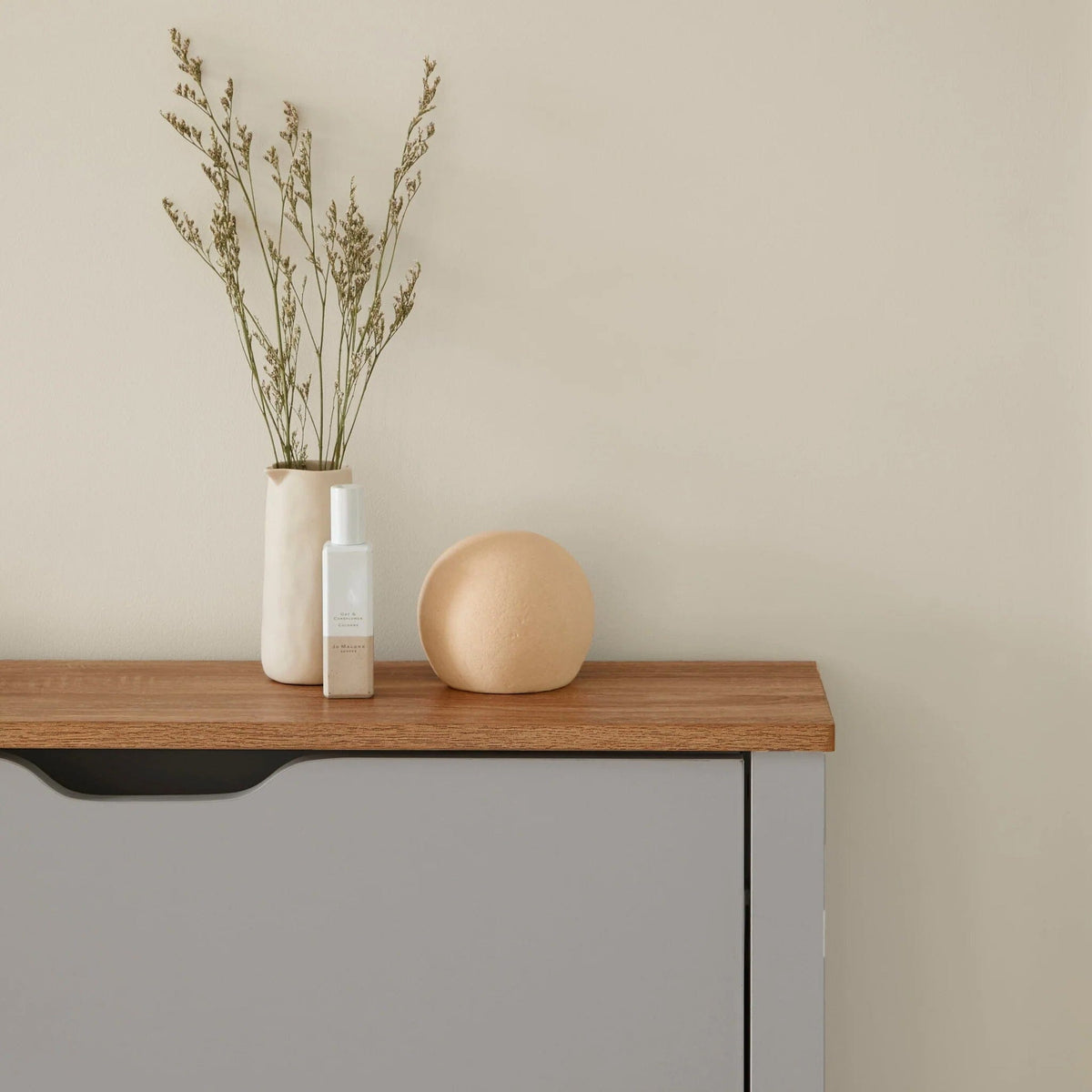 Windsor Shoe Cabinet - 2 Door - Grey