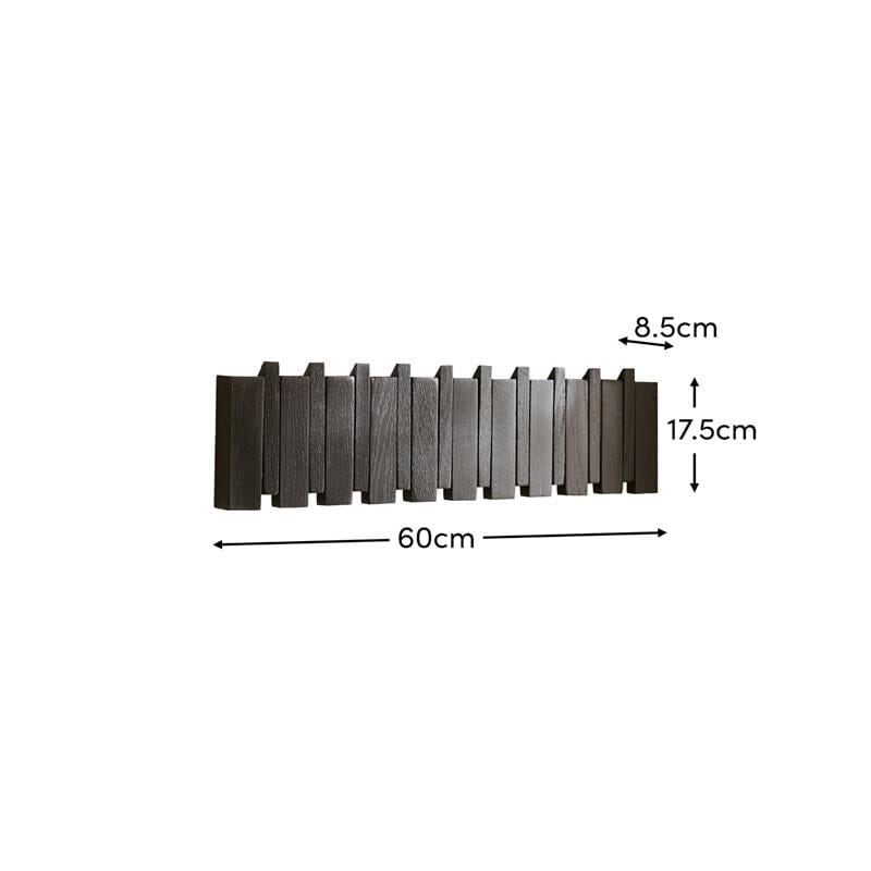 Lowell Wooden Folding Coat Rack - Black Oak