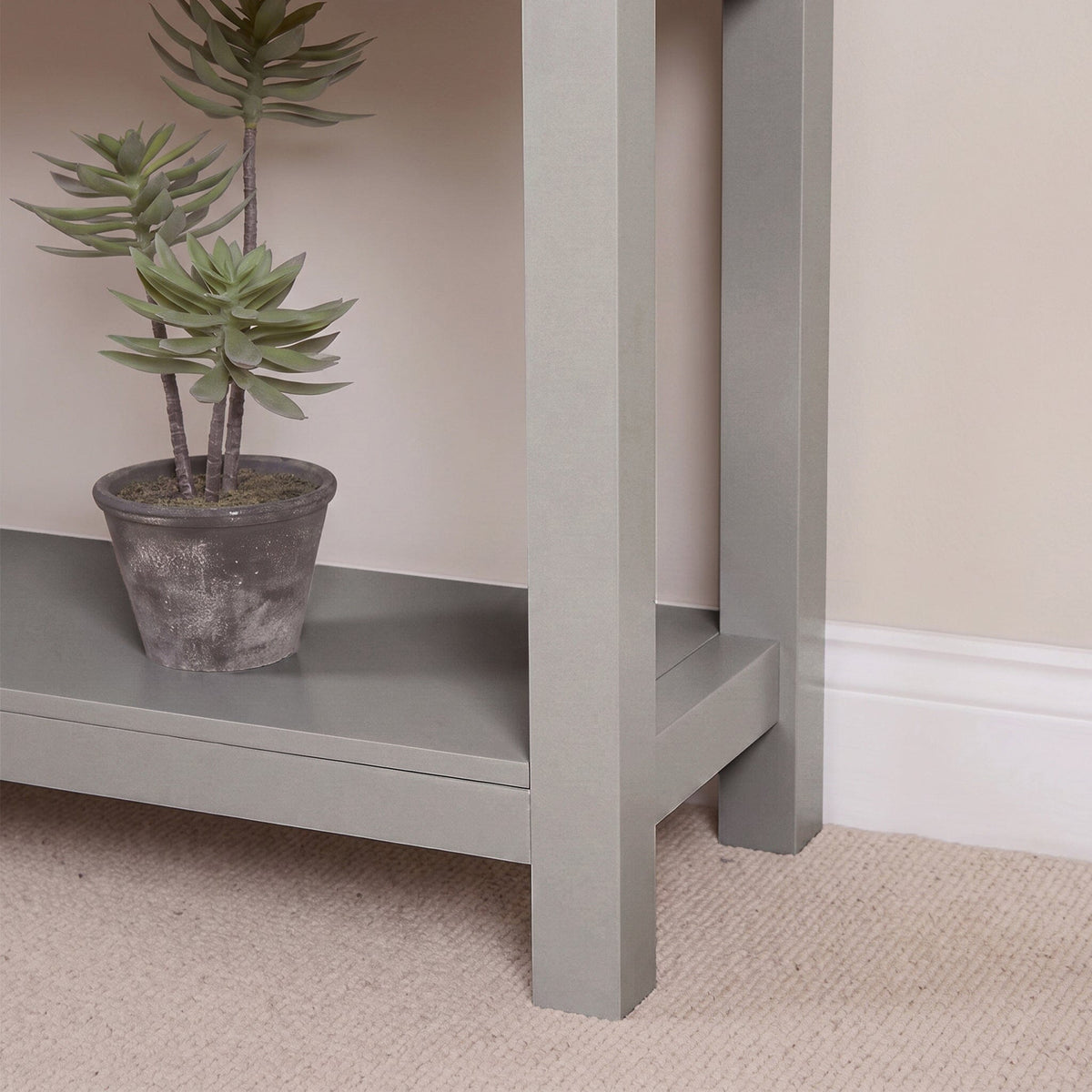 Bampton Stone Grey 2 Drawer Console Table