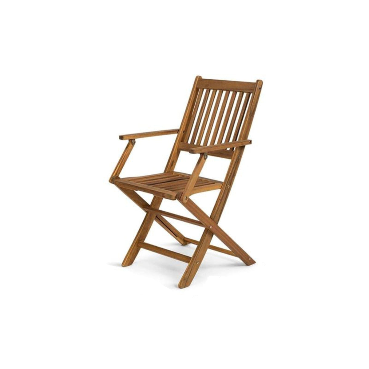 Ashby 6 Seater Round Wooden Garden Dining Set with Armchairs - 130cm