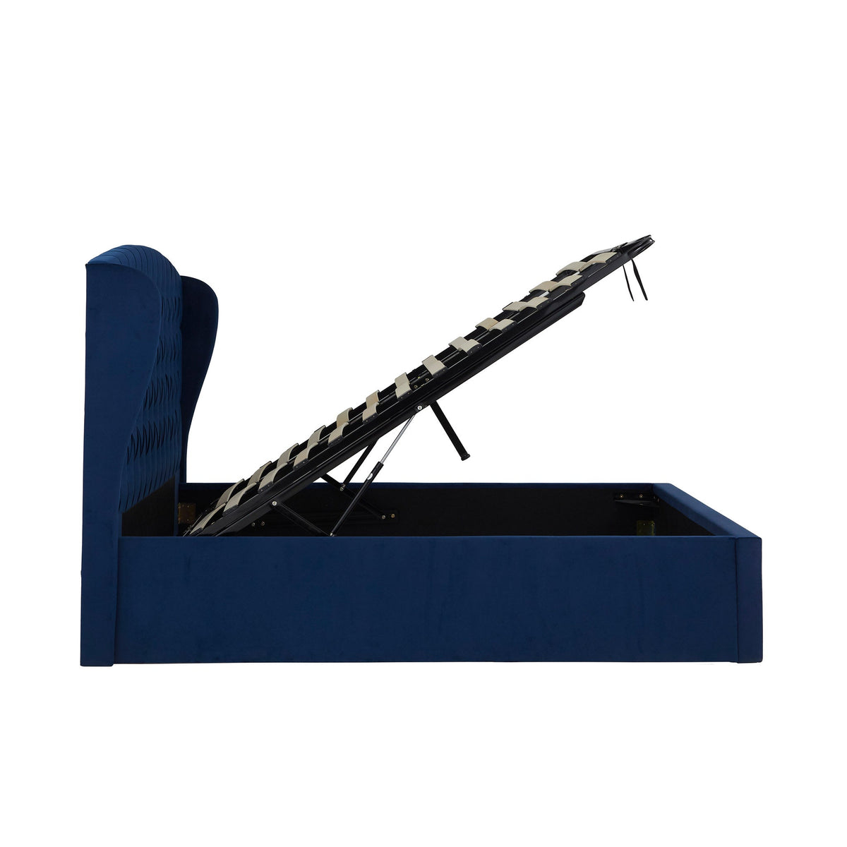 Sailsbury Velvet Ottoman Storage Bed Frame