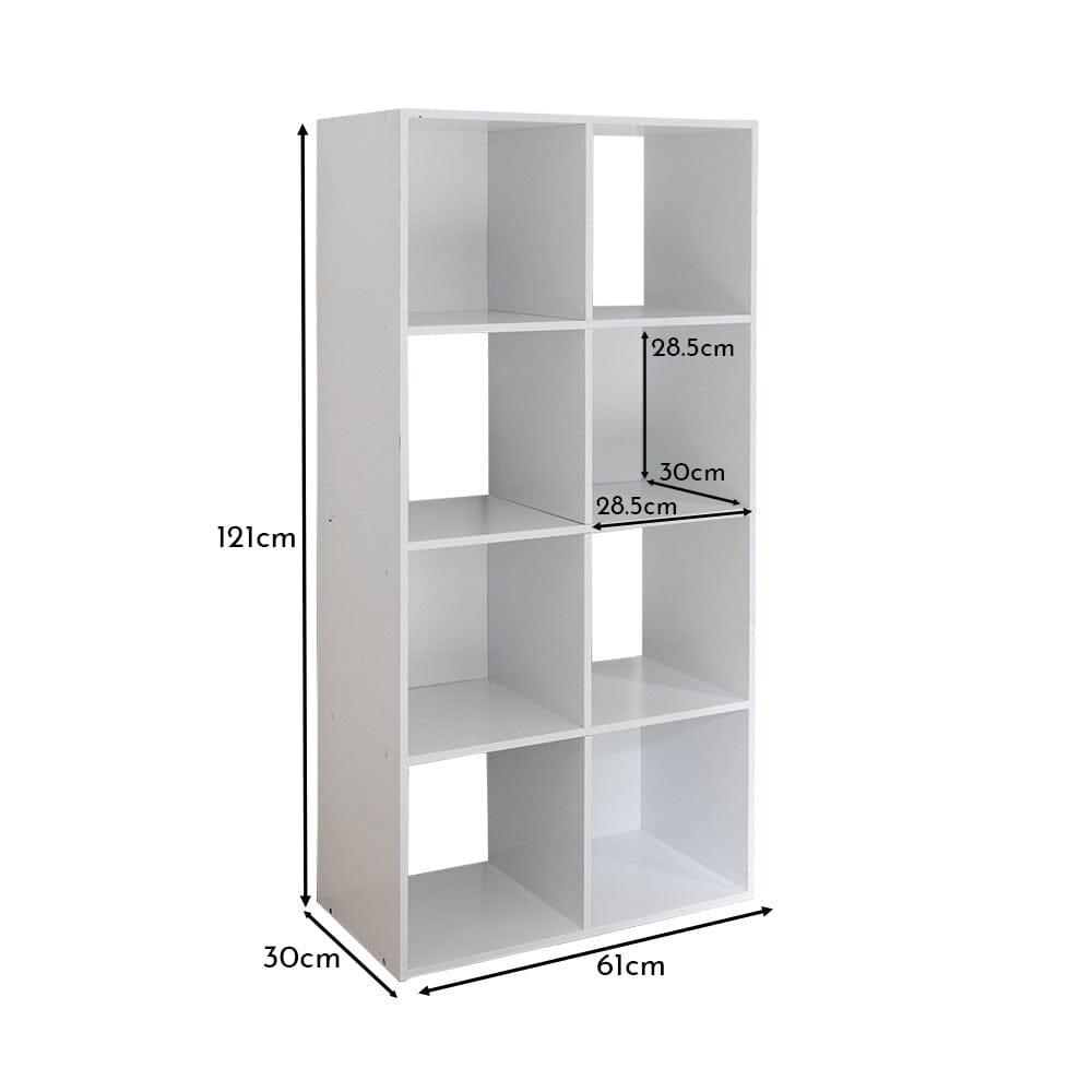 OUTLET - Cara 8 Cube Storage Unit in Chalk White