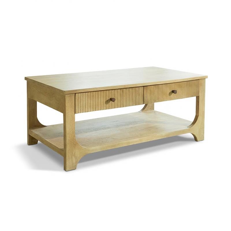 Jade Chalked Mango Wood Rectangular Coffee Table