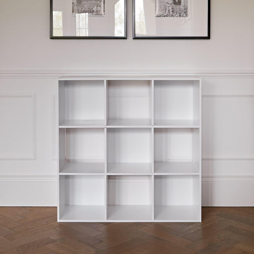 9 Cube Storage Unit - Chalk White Bookcase