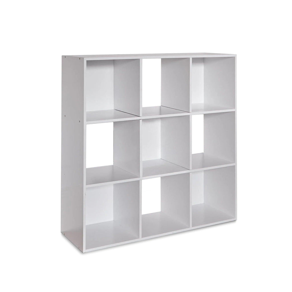 9 Cube Storage Unit - Chalk White Bookcase