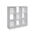 9 Cube Storage Unit - Chalk White Bookcase