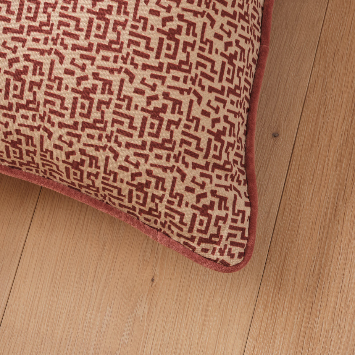 Aldeburgh 45x45cm Cushion Cover - Russet Red Abstract