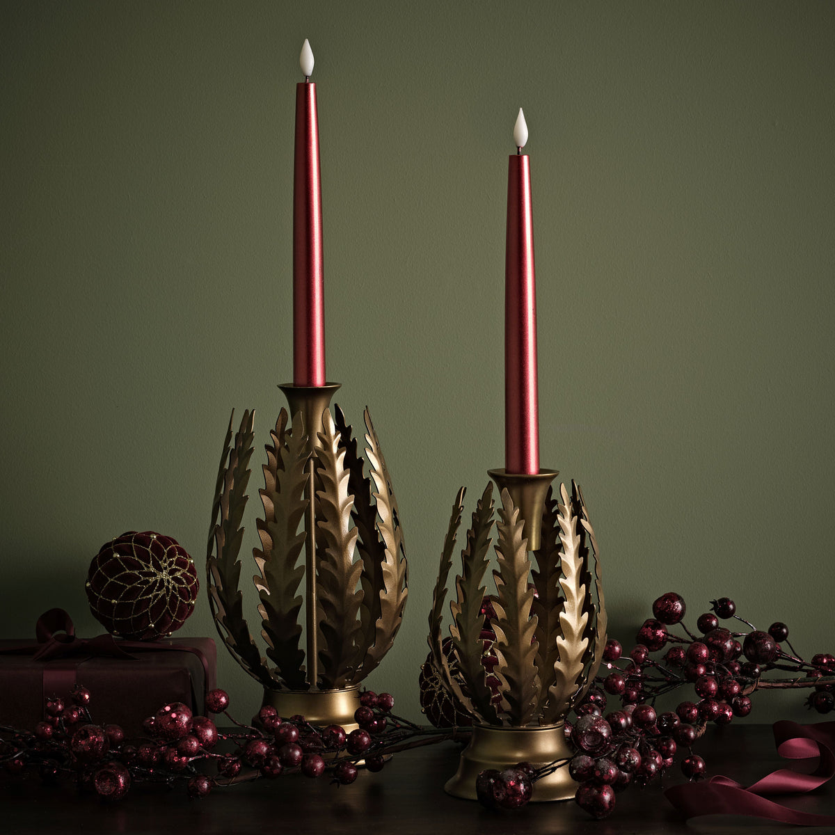 Alta 20cm Metal Candle Holder - Heritage Gold