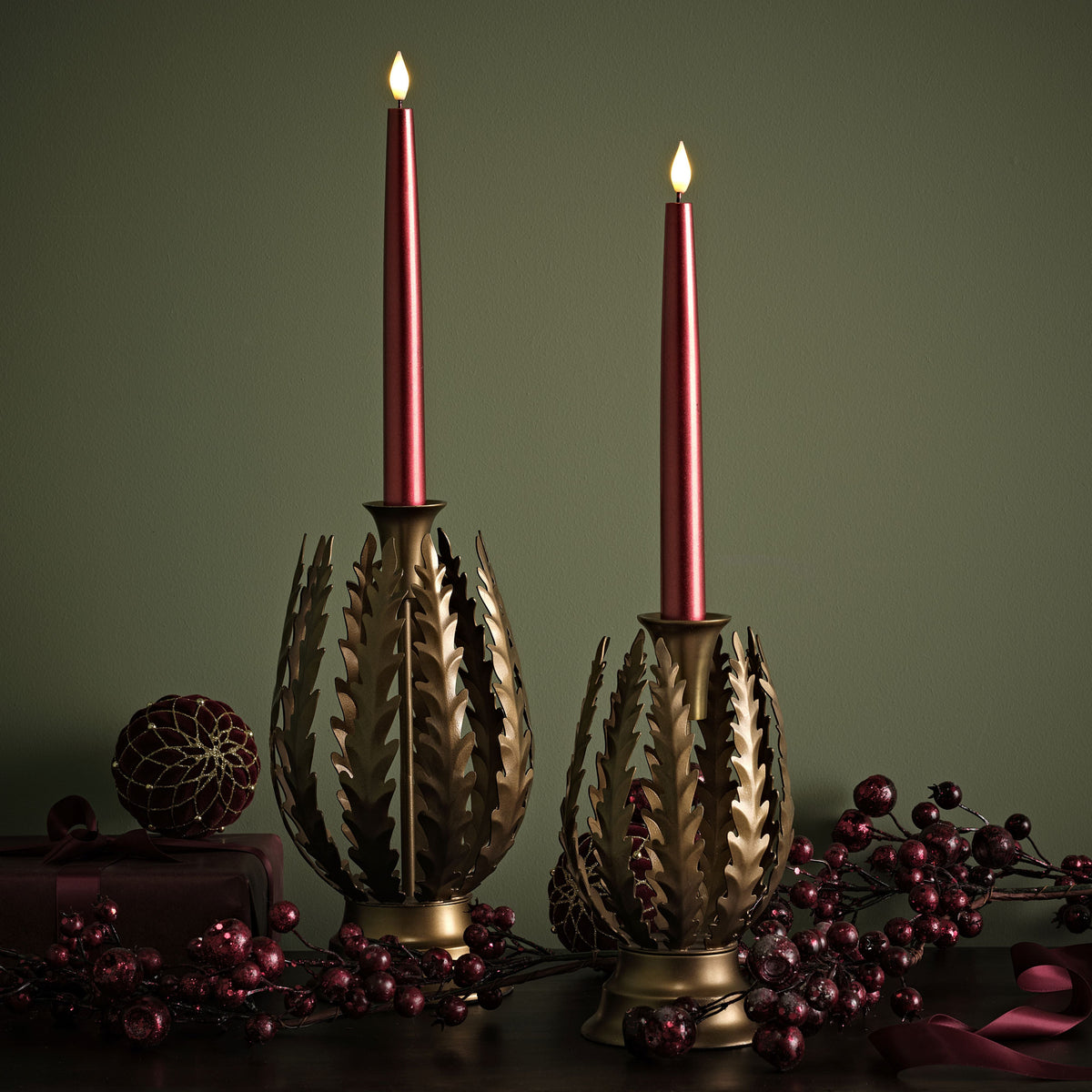Alta 20cm Metal Candle Holder - Heritage Gold
